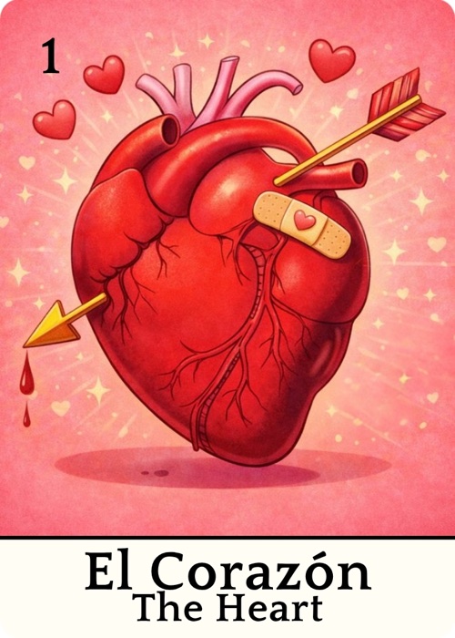 El Corazón Amor Tóxico Lotería card