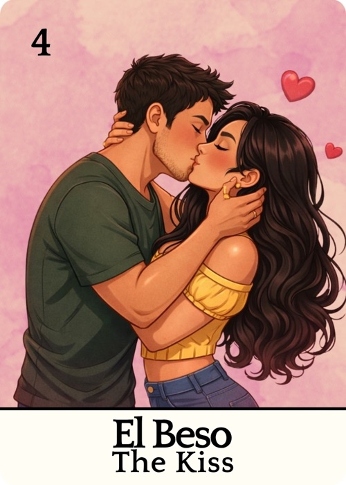 El Beso Amor Tóxico Lotería card