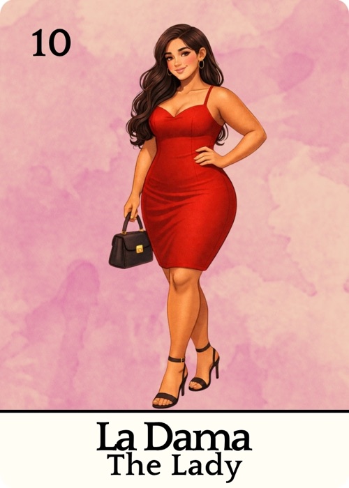 La Dama Amor Tóxico Lotería card