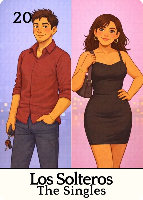 Los Solteros Amor Tóxico Lotería card