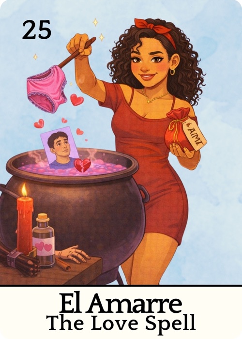 El Amarre Amor Tóxico Lotería card