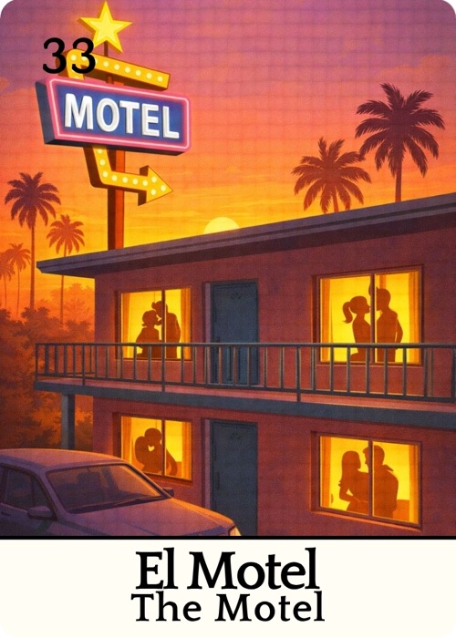 El Motel Amor Tóxico Lotería card
