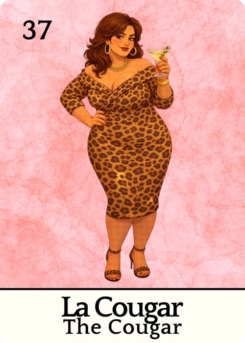 La Cougar Amor Tóxico Lotería card