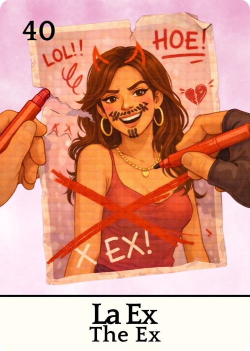 La Ex Amor Tóxico Lotería card