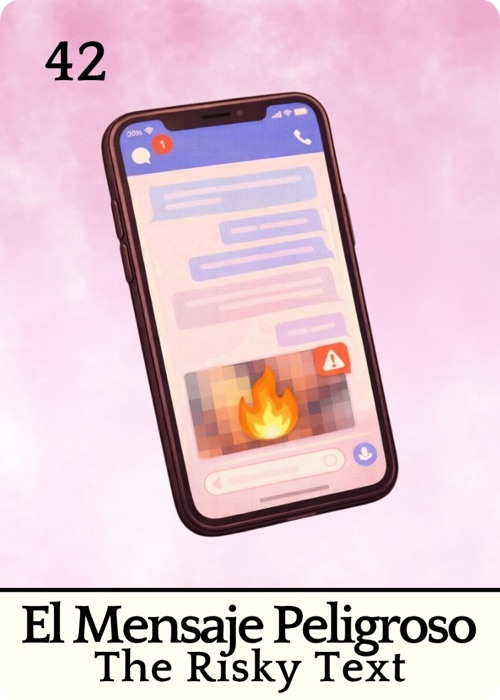 El Mensaje Peligroso Amor Tóxico Lotería card