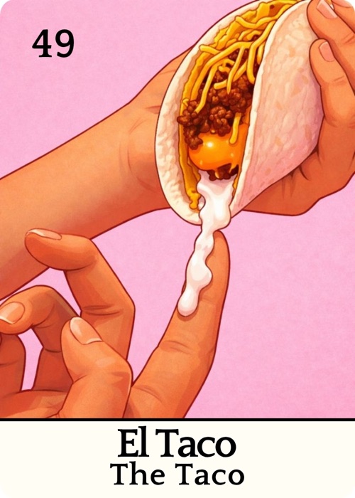 El Taco Amor Tóxico Lotería card