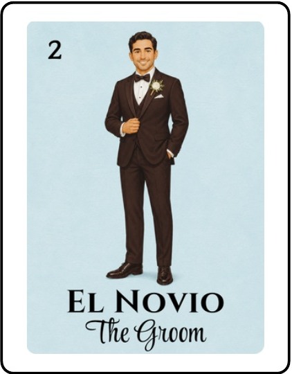 El Novio Bridal Shower Lotería card