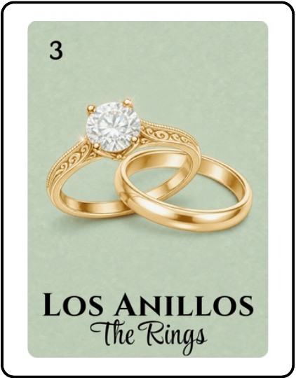 Los Anillos Bridal Shower Lotería card