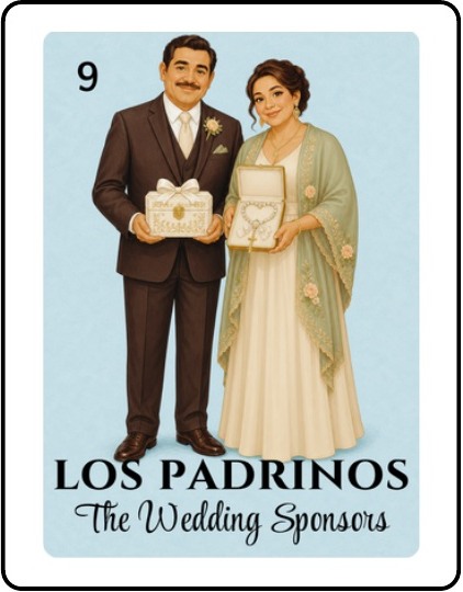 Los Padrinos Bridal Shower Lotería card