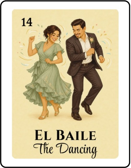El Baile Bridal Shower Lotería card