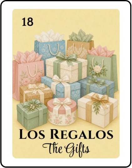 Los Regalos Bridal Shower Lotería card