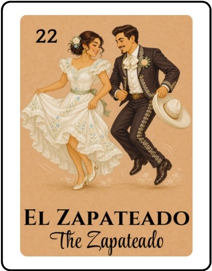 El Zapateado Bridal Shower Lotería card