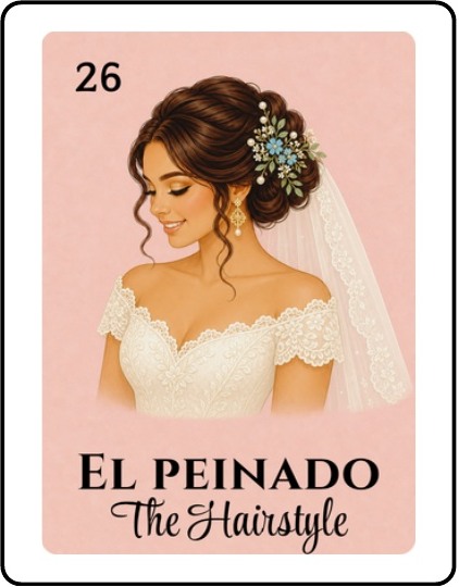 El Peinado Bridal Shower Lotería card