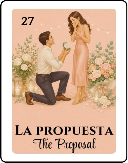 La Propuesta Bridal Shower Lotería card