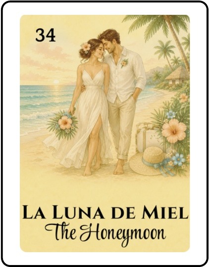 La Luna de Miel Bridal Shower Lotería card