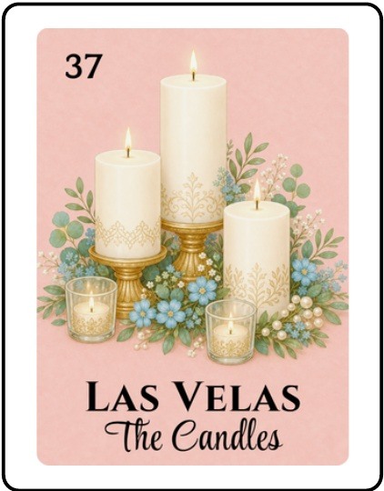 Las Velas Bridal Shower Lotería card