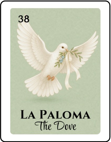 La Paloma Bridal Shower Lotería card
