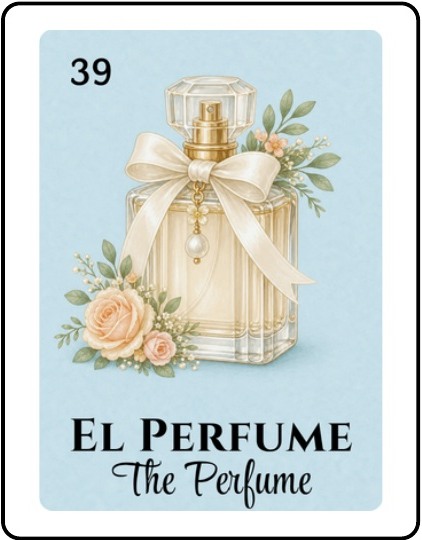 El Perfume Bridal Shower Lotería card