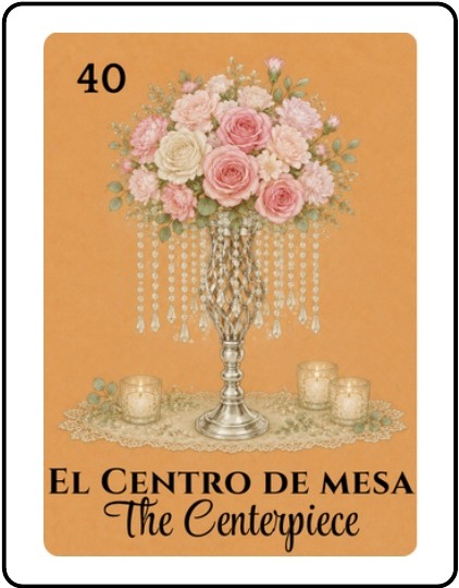 El Centro de Mesa Bridal Shower Lotería card