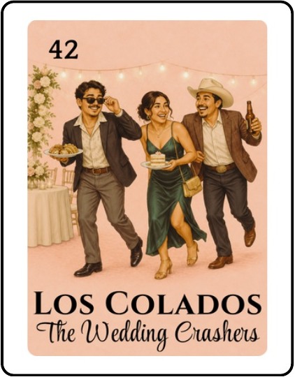 Los Colados Bridal Shower Lotería card