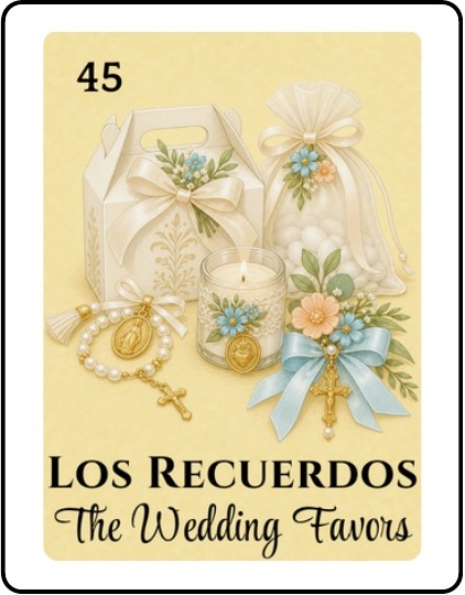 Los Recuerdos Bridal Shower Lotería card