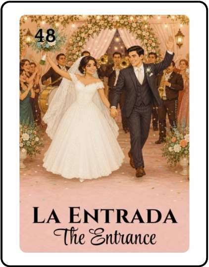 La Entrada Bridal Shower Lotería card