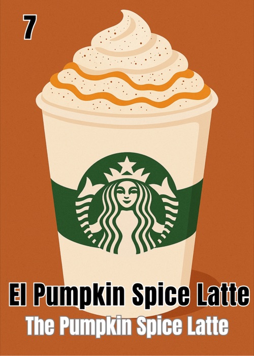 El Pumpkin Spice Latte Grateful AF Thanksgiving Latino Lotería card