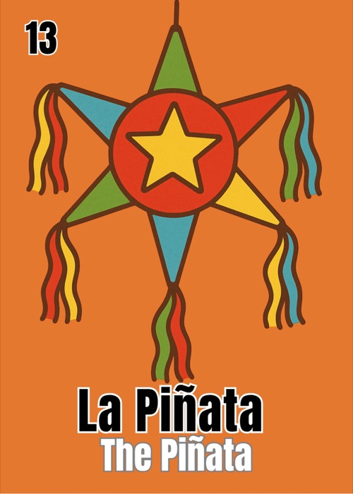 La Piñata Grateful AF Thanksgiving Latino Lotería card