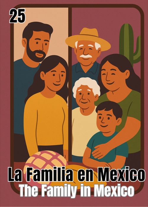 La Familia en México Grateful AF Thanksgiving Latino Lotería card