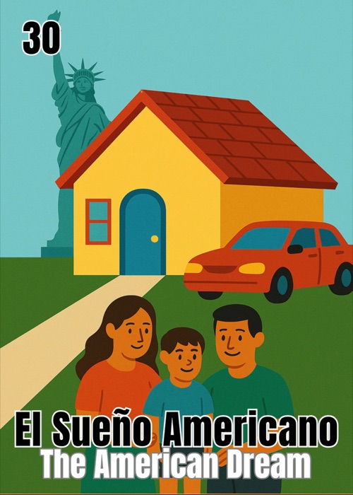 El Sueño Americano Grateful AF Thanksgiving Latino Lotería card