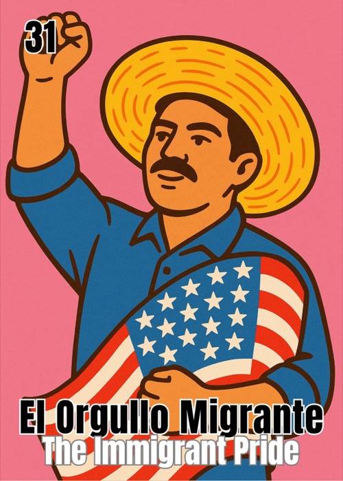 El Orgullo Migrante Grateful AF Thanksgiving Latino Lotería card