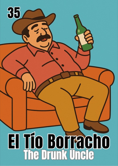 El Tío Borracho Grateful AF Thanksgiving Latino Lotería card