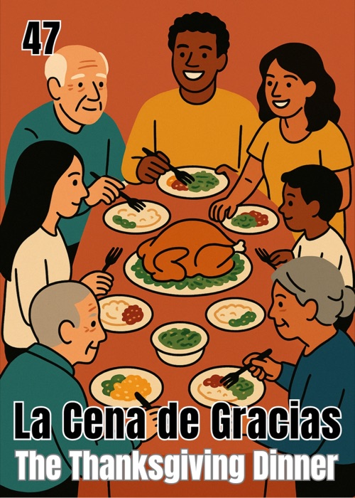 La Cena de Gracias Grateful AF Thanksgiving Latino Lotería card