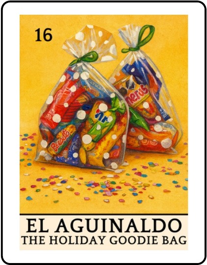 El Aguinaldo Latino Christmas Lotería card