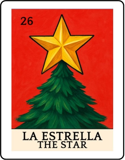 La Estrella Latino Christmas Lotería card