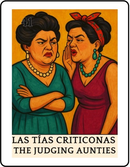 Las Tías Criticonas Latino Christmas Lotería card