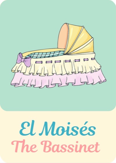 El Moisés Lotería Bebé card