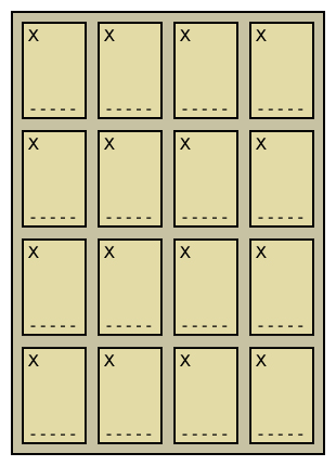 Animación de una tabla de Lotería mostrando patrones comunes para ganar