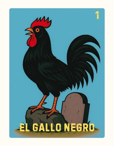 El Gallo Negro Spooky Lotería card
