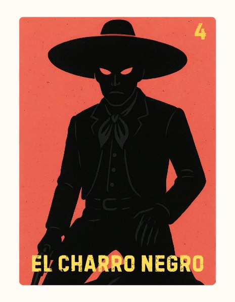 El Charro Negro Spooky Lotería card
