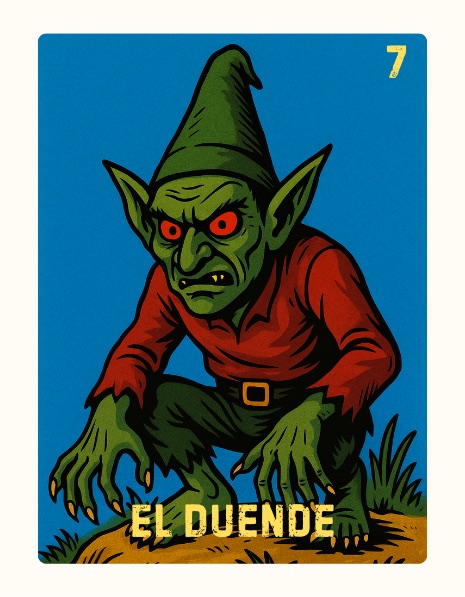 El Duende Spooky Lotería card