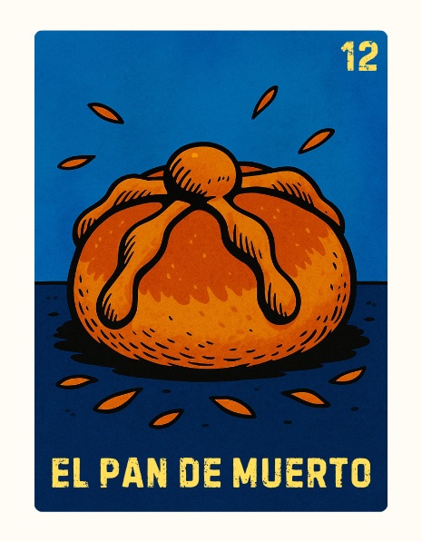 El Pan de Muerto Spooky Lotería card