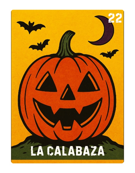 La Calabaza Spooky Lotería card