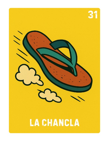 La Chancla Spooky Lotería card