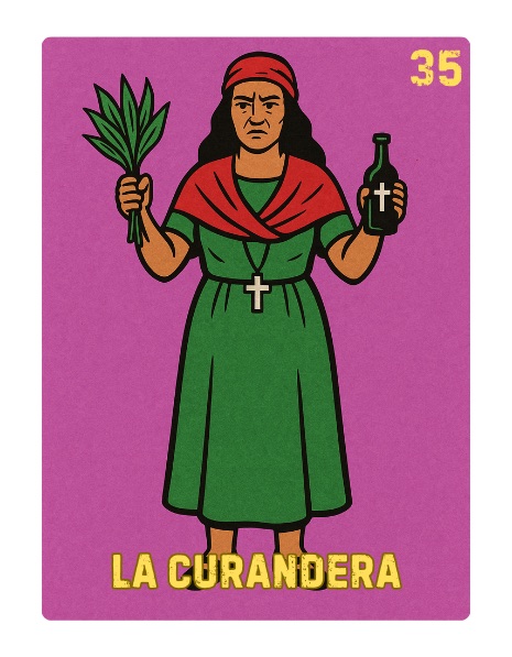 La Curandera Spooky Lotería card