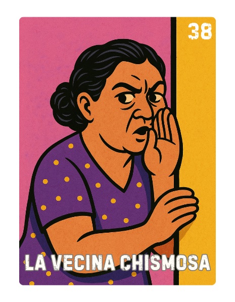 La Vecina Chismosa Spooky Lotería card
