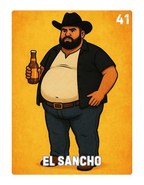 El Sancho Spooky Lotería card