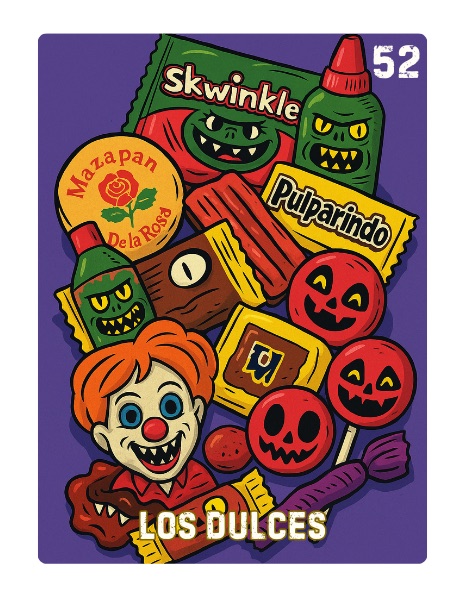 Los Dulces Spooky Lotería card
