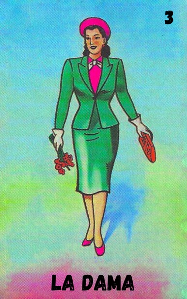 La Dama, carta tradicional de Lotería