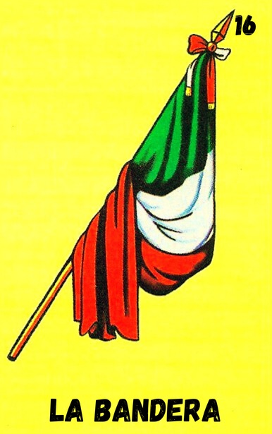 La Bandera, carta tradicional de Lotería